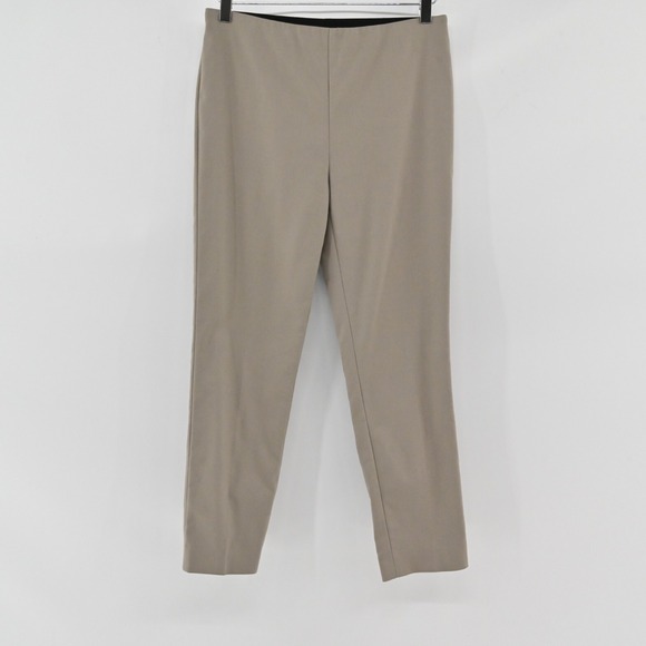 LES COPAINS Pants Womens Size 42 US 12 Mid Rise Pull On Stretch Classic Khaki - Picture 1 of 13